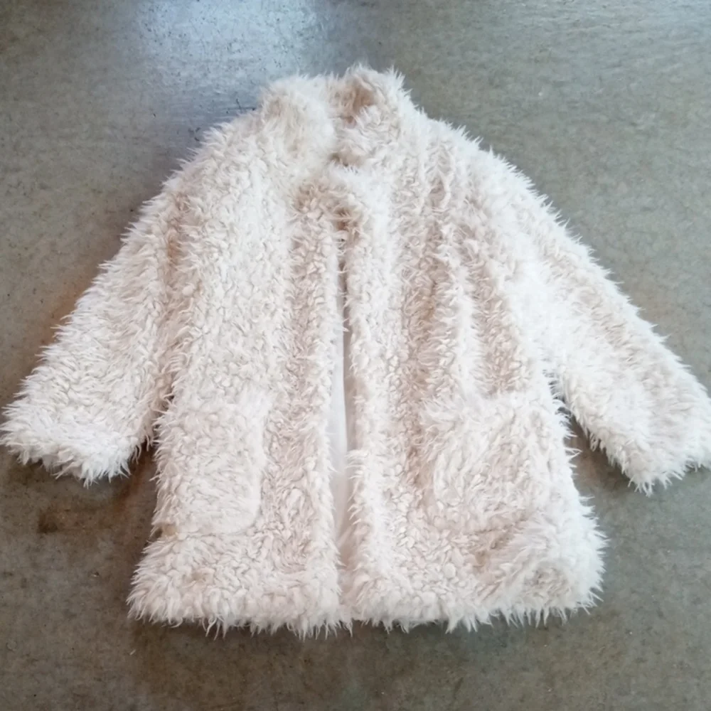 EUC Sadie and Sage Faux Fur Open Front Women's Top Small